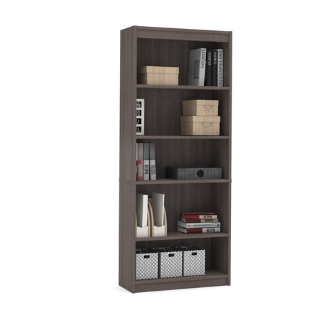 Bark Gray Premium Modern U-shaped Desk with Hutch