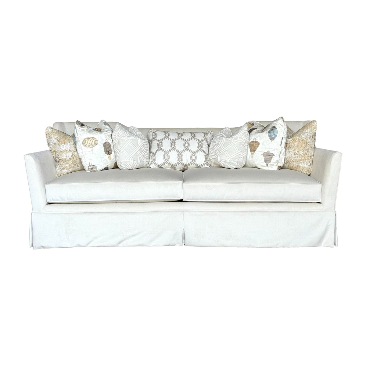 LUXE IVORY THREE SEATER SOFA