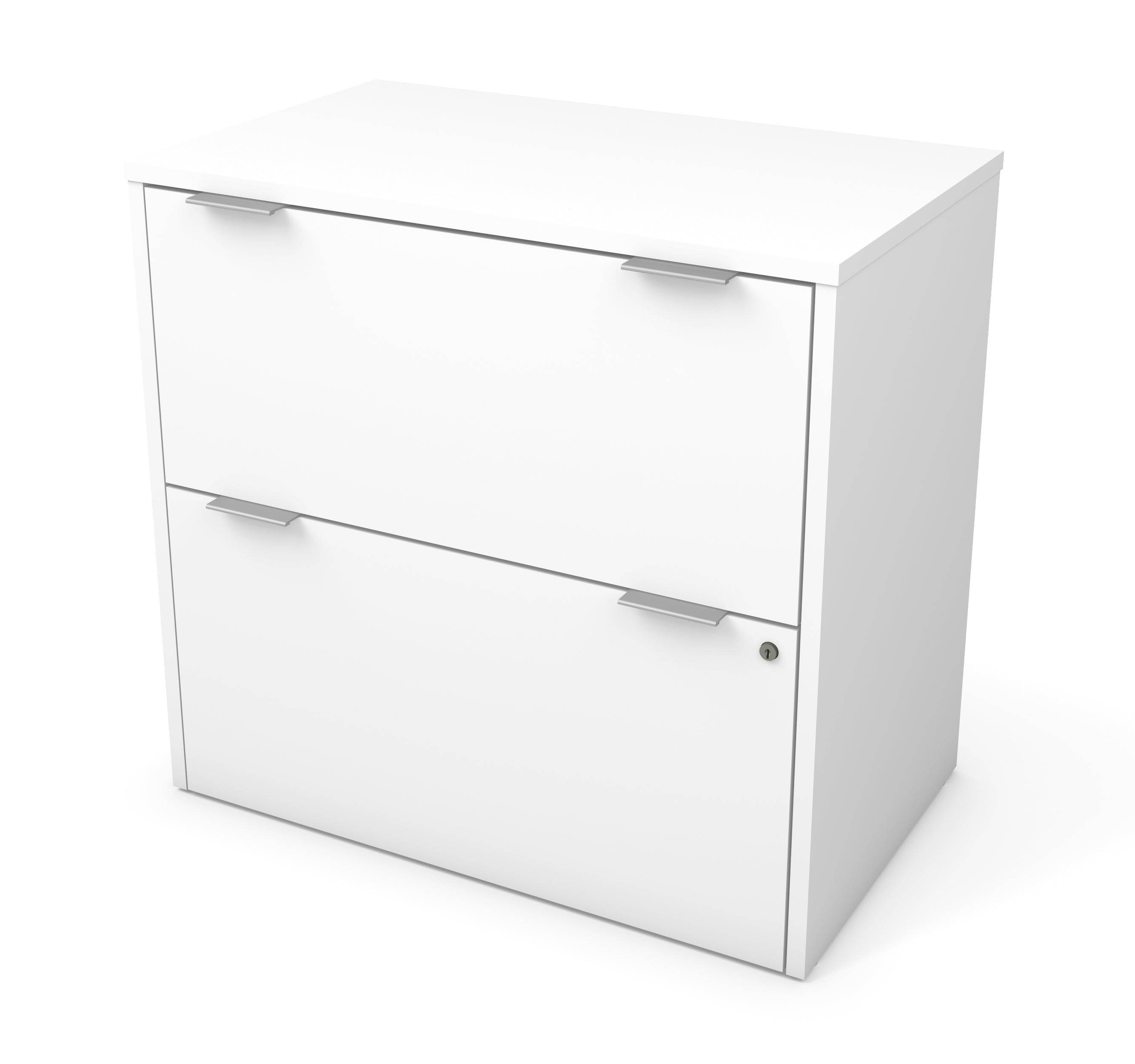 71" Modern White Executive Desk with Privacy Panel